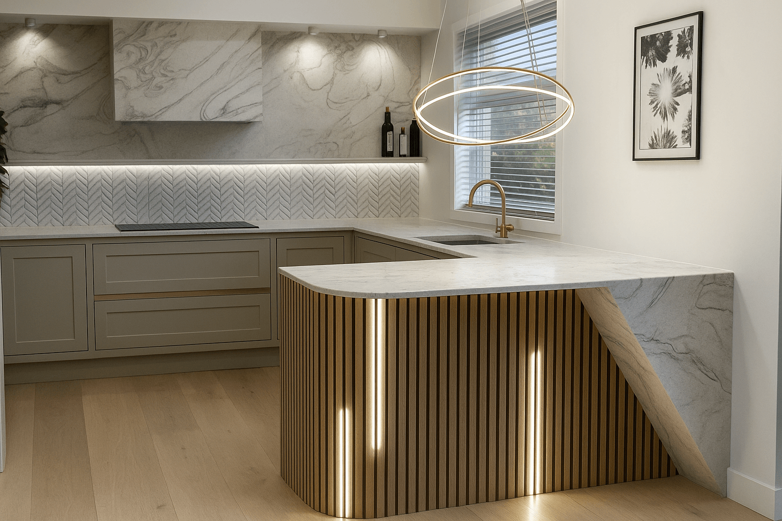 Hunton True Handleless Kitchen Design